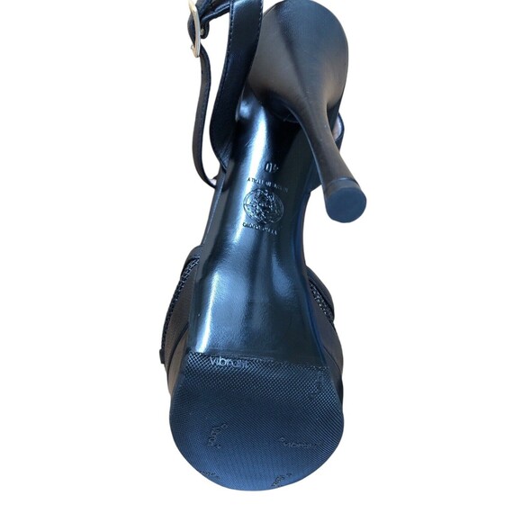 Versace Black Leather T-Strap Platform Sandals Size 40/9.5 US Nwot & No Box - Picture 6 of 10